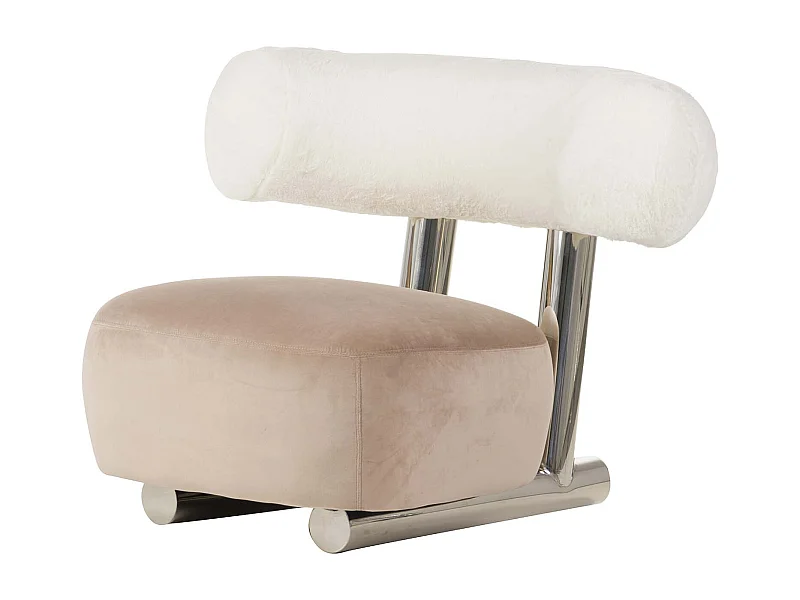 Sillon Lana Velvet Rosa Qufu 100x82x71 Cm