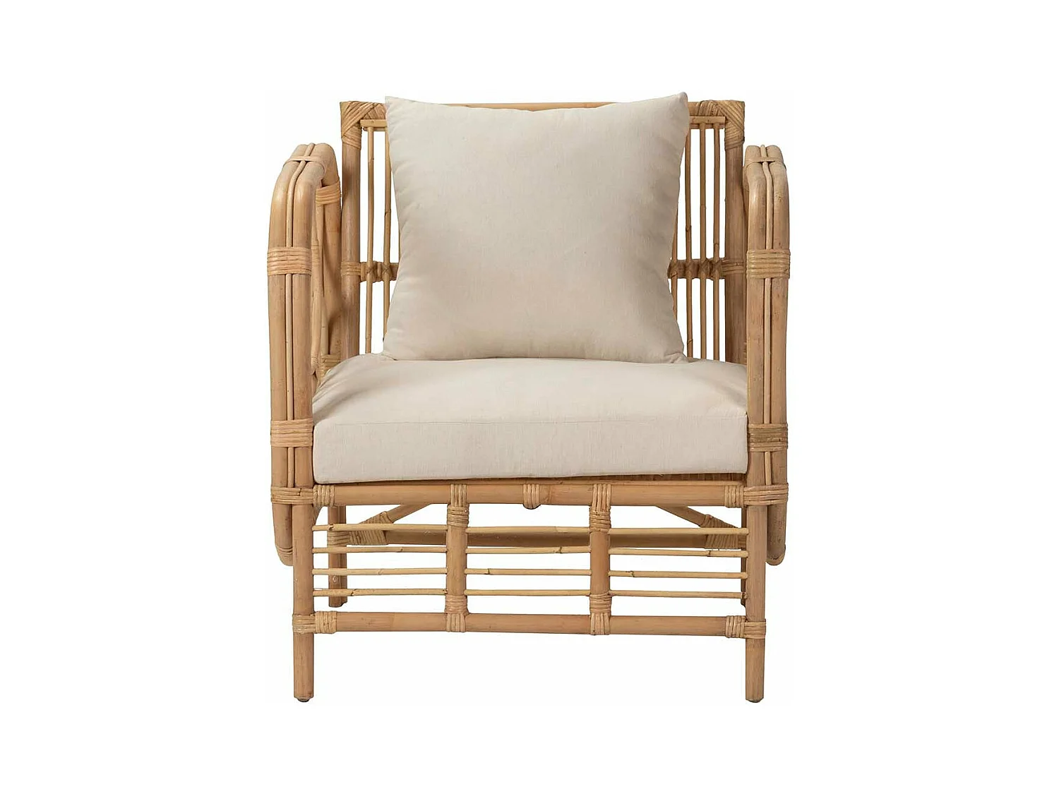 Sillon Mimbre Con Cojin 72x70x76 Cm