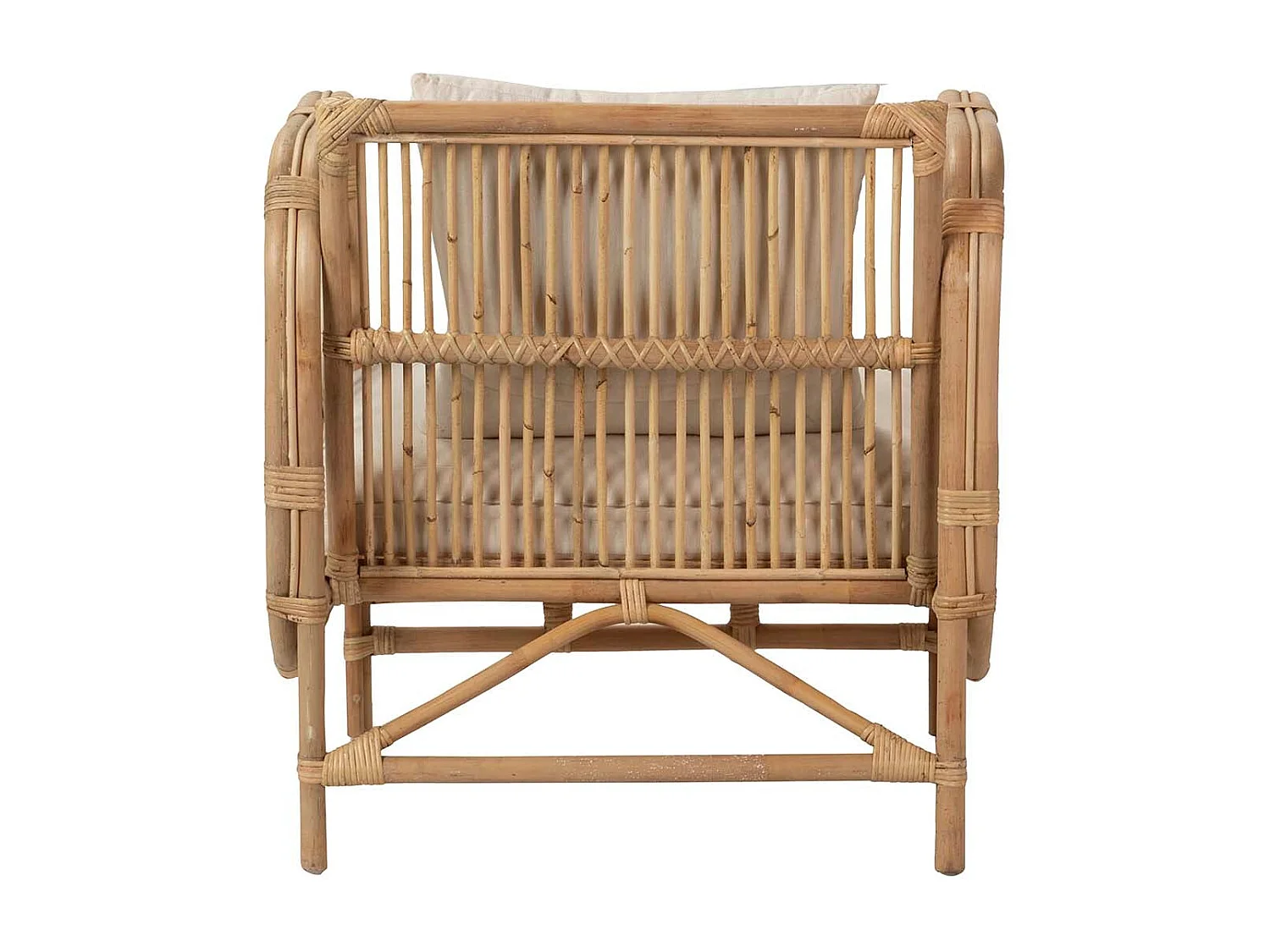 Sillon Mimbre Con Cojin 72x70x76 Cm