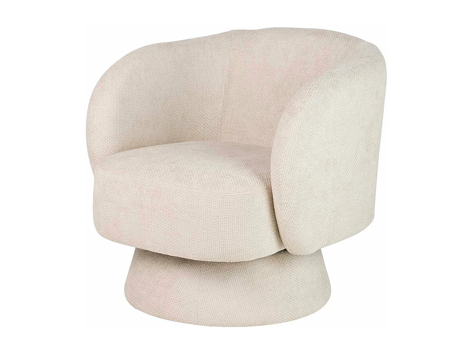 Butaca Chenilla Biege Alba Giratoria 78x80x77 Cm