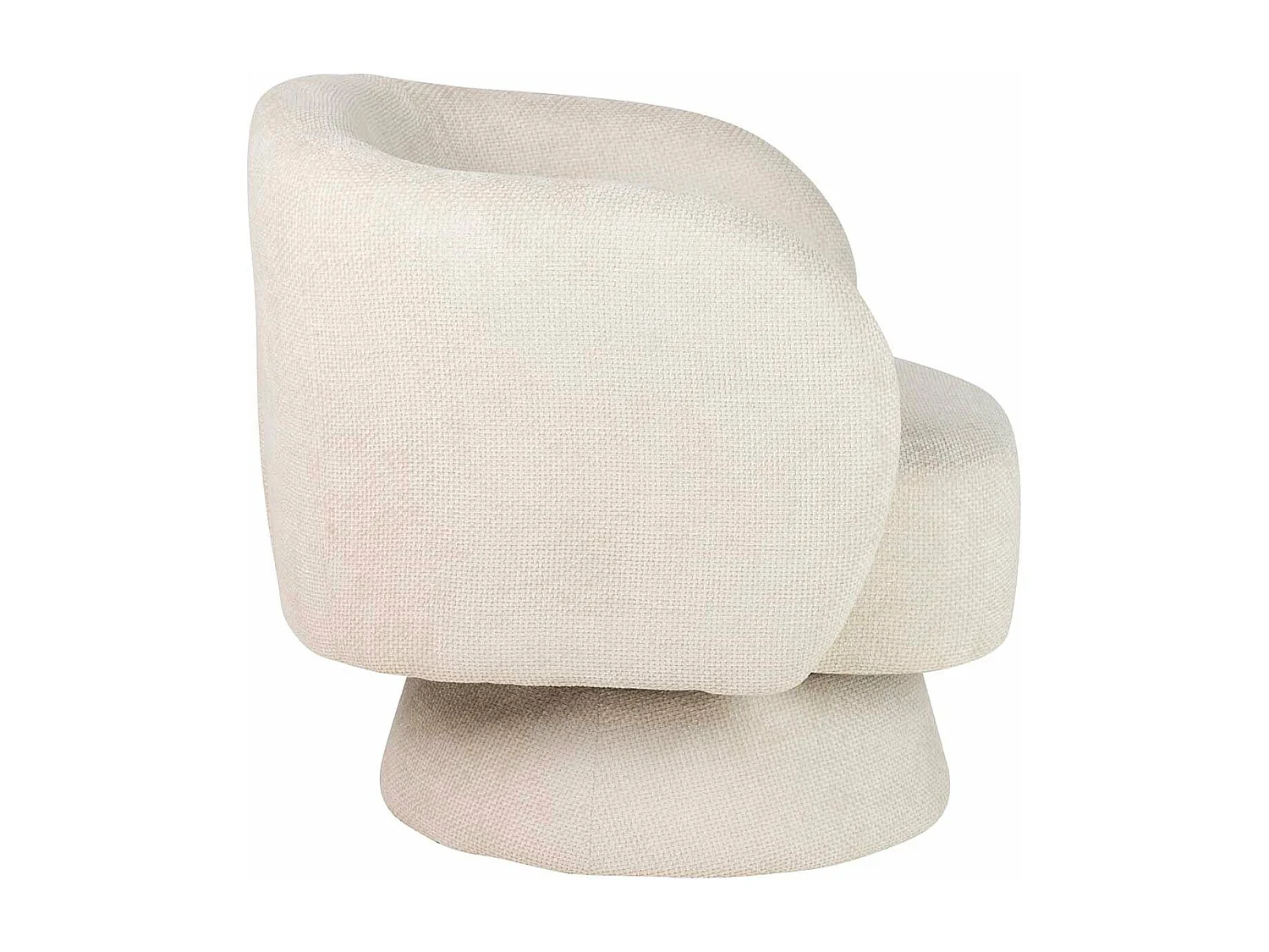 Butaca Chenilla Biege Alba Giratoria 78x80x77 Cm