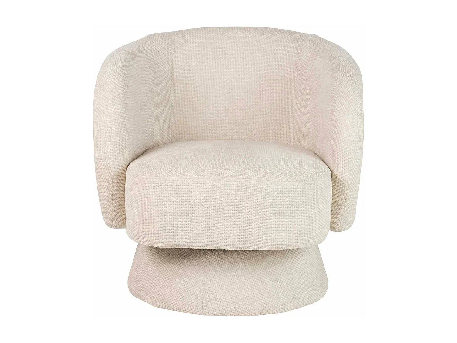 Butaca Chenilla Biege Alba Giratoria 78x80x77 Cm