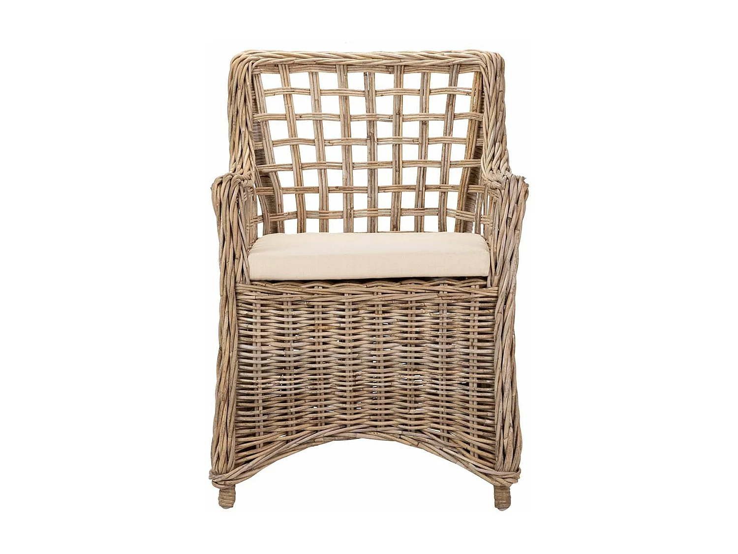 Butaca Con Cojin Ratan Natural Beige 64x62x87 Cm