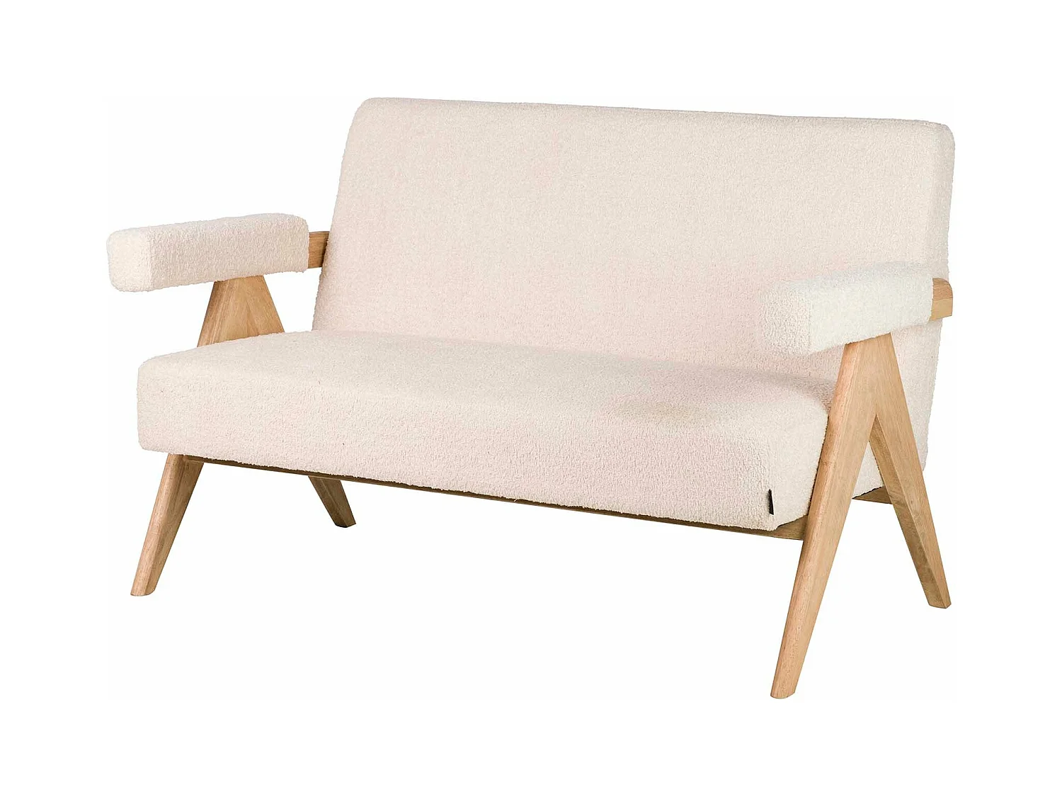 Sofa Boucle Blanco 134x76x85 Cm