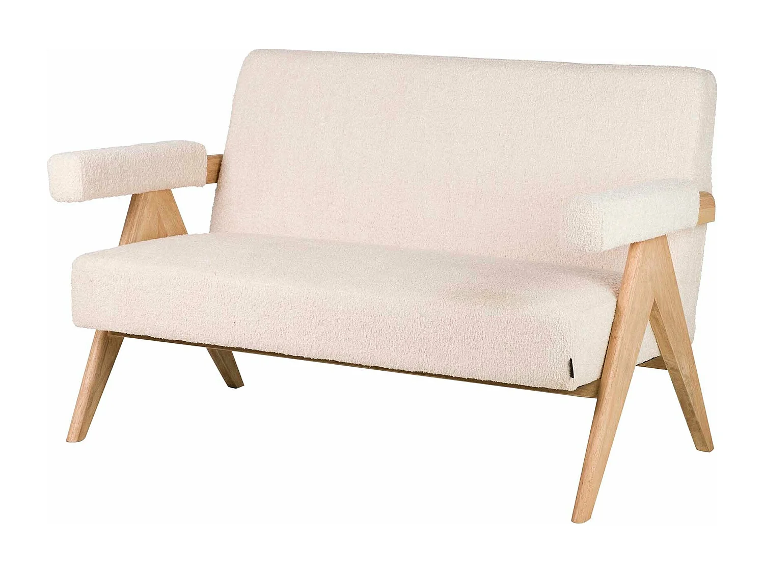 Sofa Boucle Blanco 134x76x85 Cm