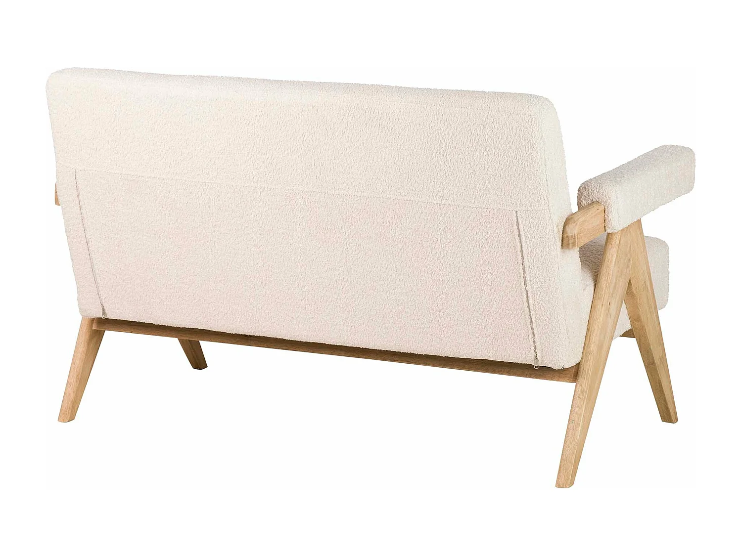 Sofa Boucle Blanco 134x76x85 Cm