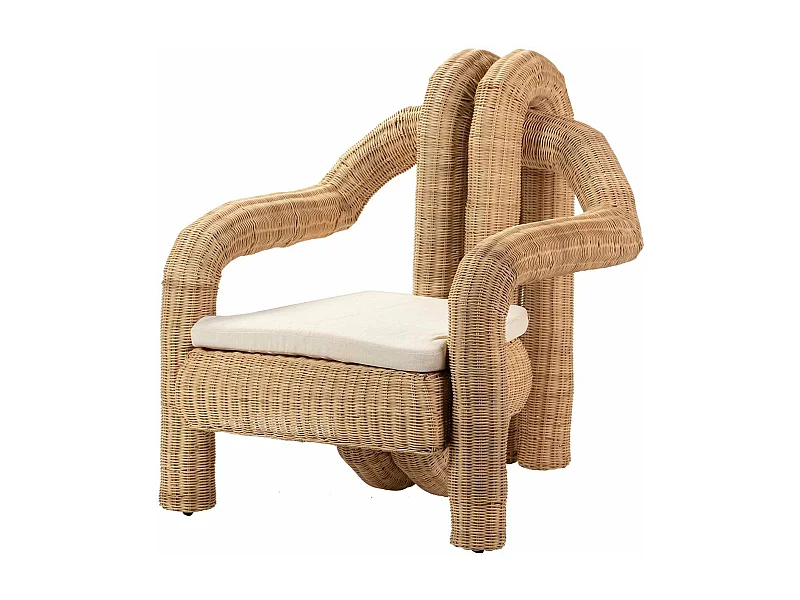 Butaca Ratan Textil Natural 94x84x97 Cm