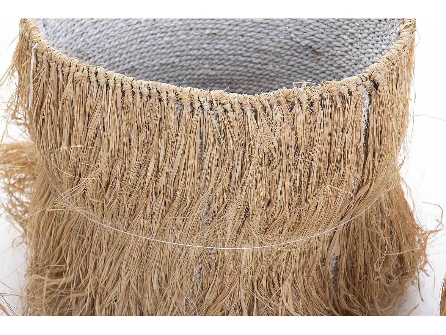 Set 3 Cestos Rafia 40x40x40, 35x35x35, 30x30x33 Cm