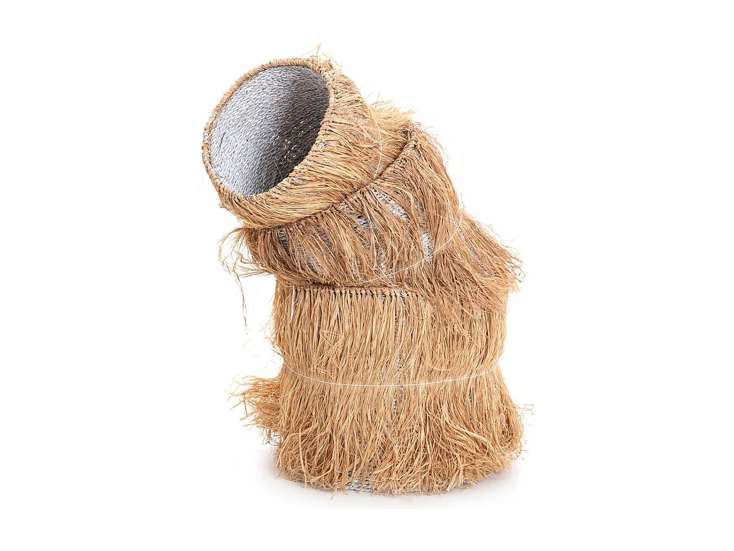 Set 3 Cestos Rafia 40x40x40, 35x35x35, 30x30x33 Cm