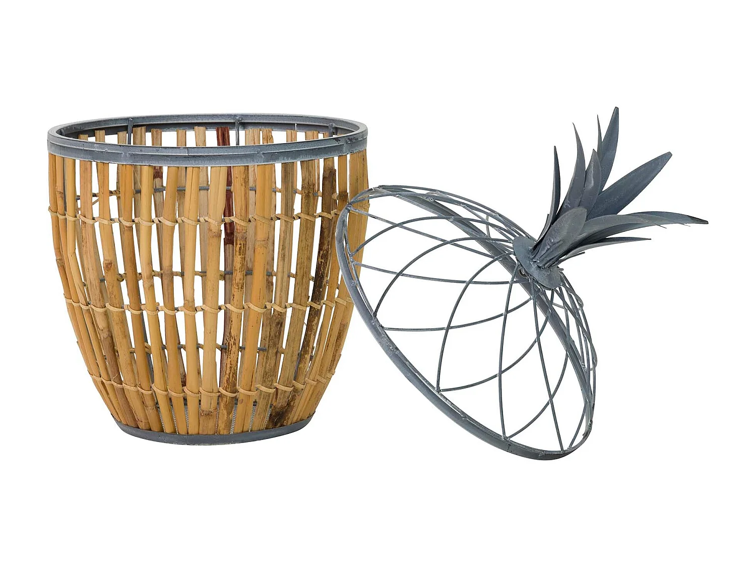 Set3 Cestas Metal 31x31x54 26x26x48 22x22x43 Cm