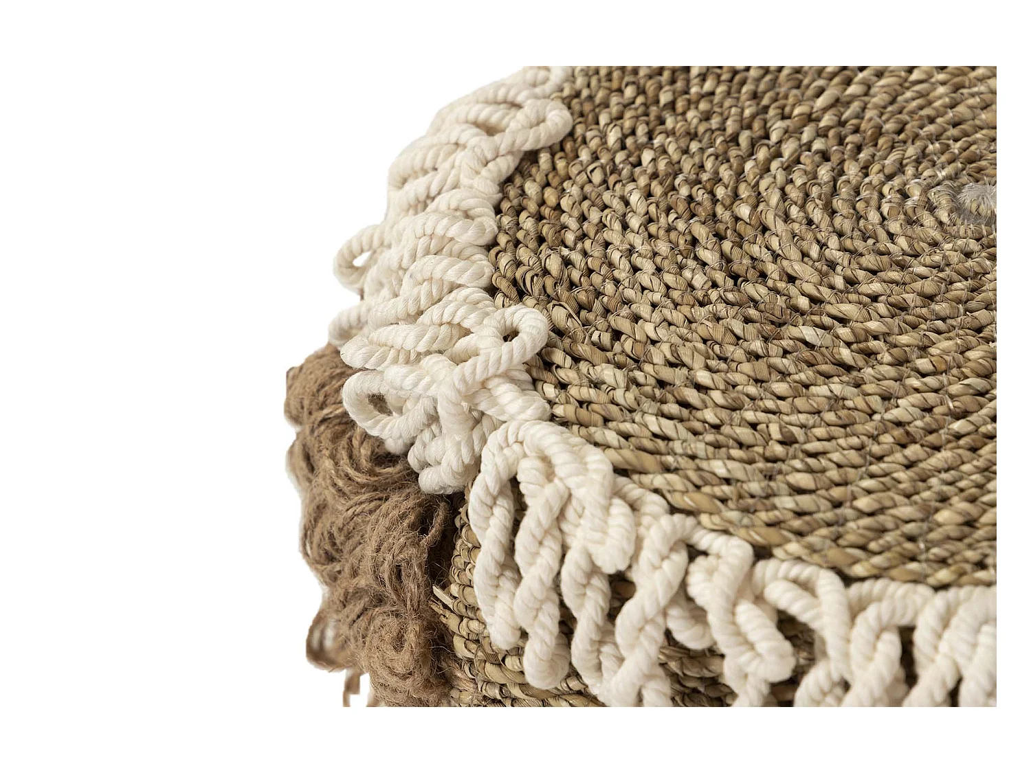 Puff Algodon Alga Natural 44x44x45 Cm