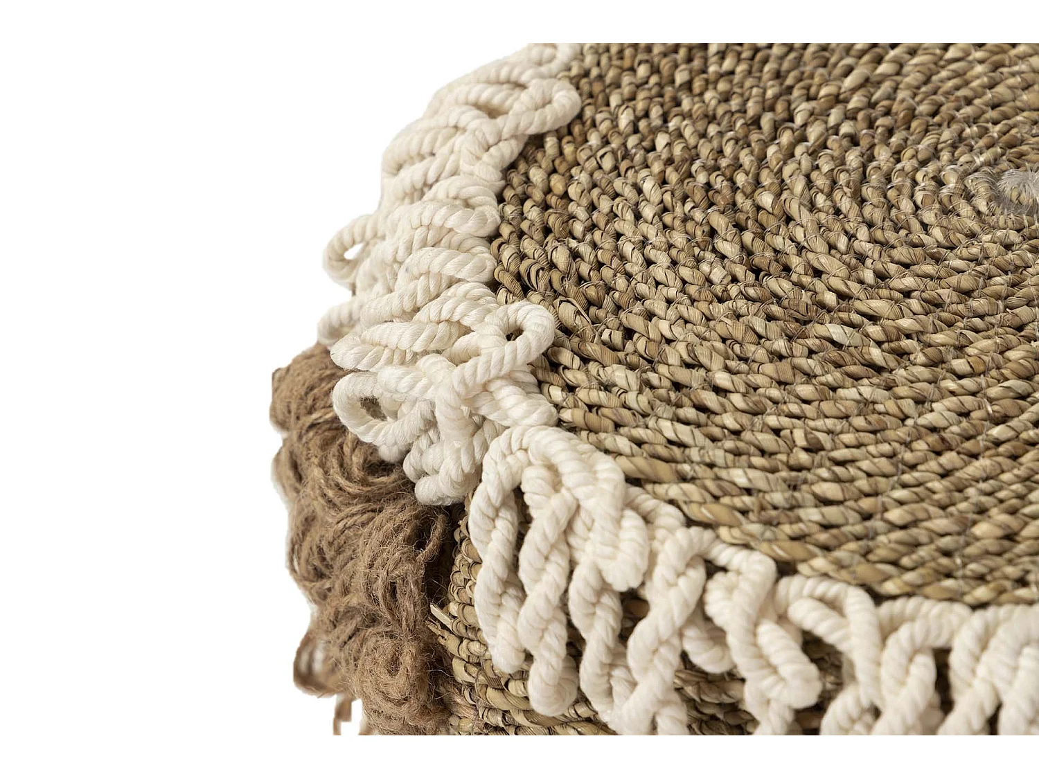 Puff Algodon Alga Natural 44x44x45 Cm