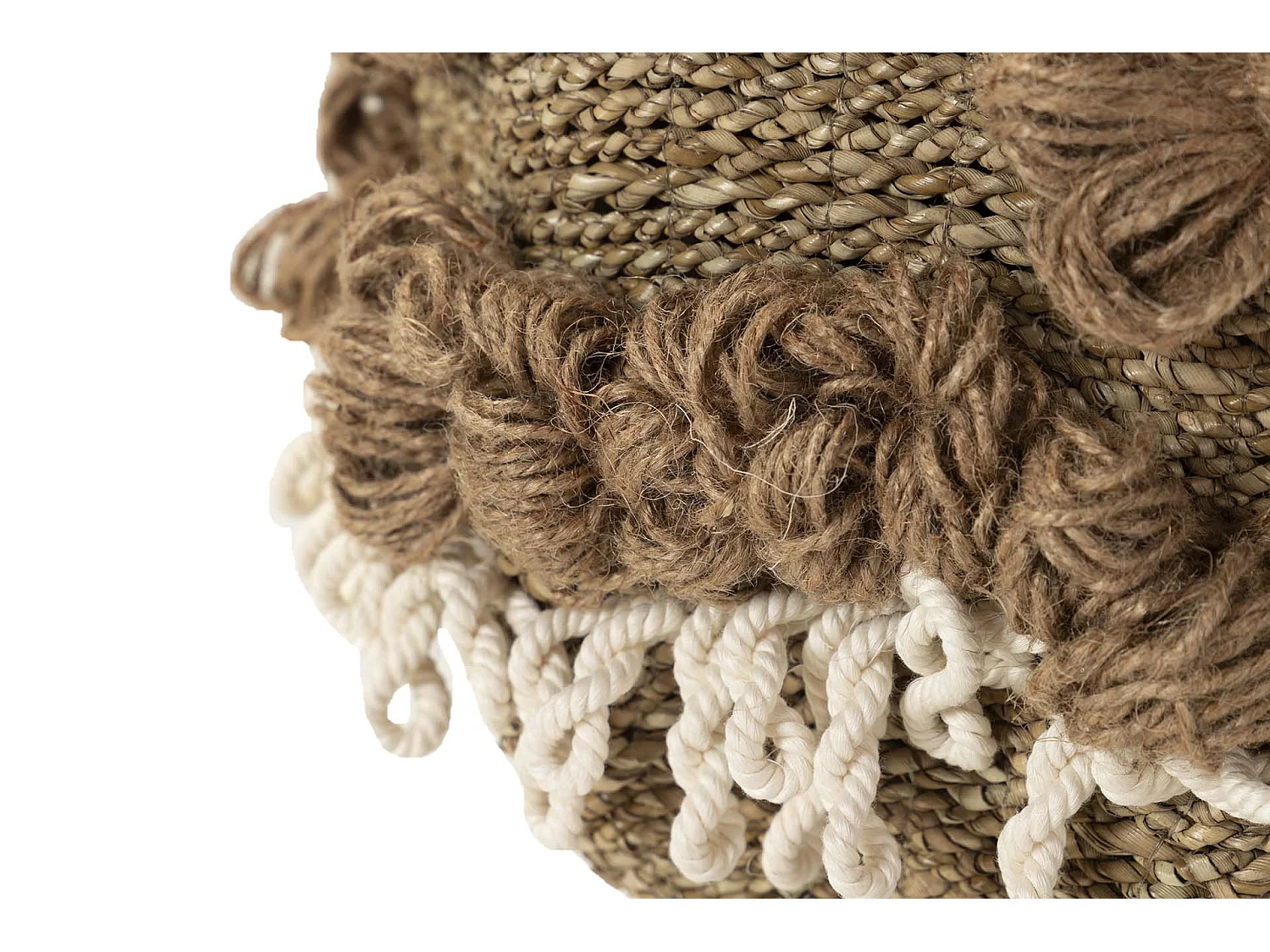 Puff Algodon Alga Natural 44x44x45 Cm