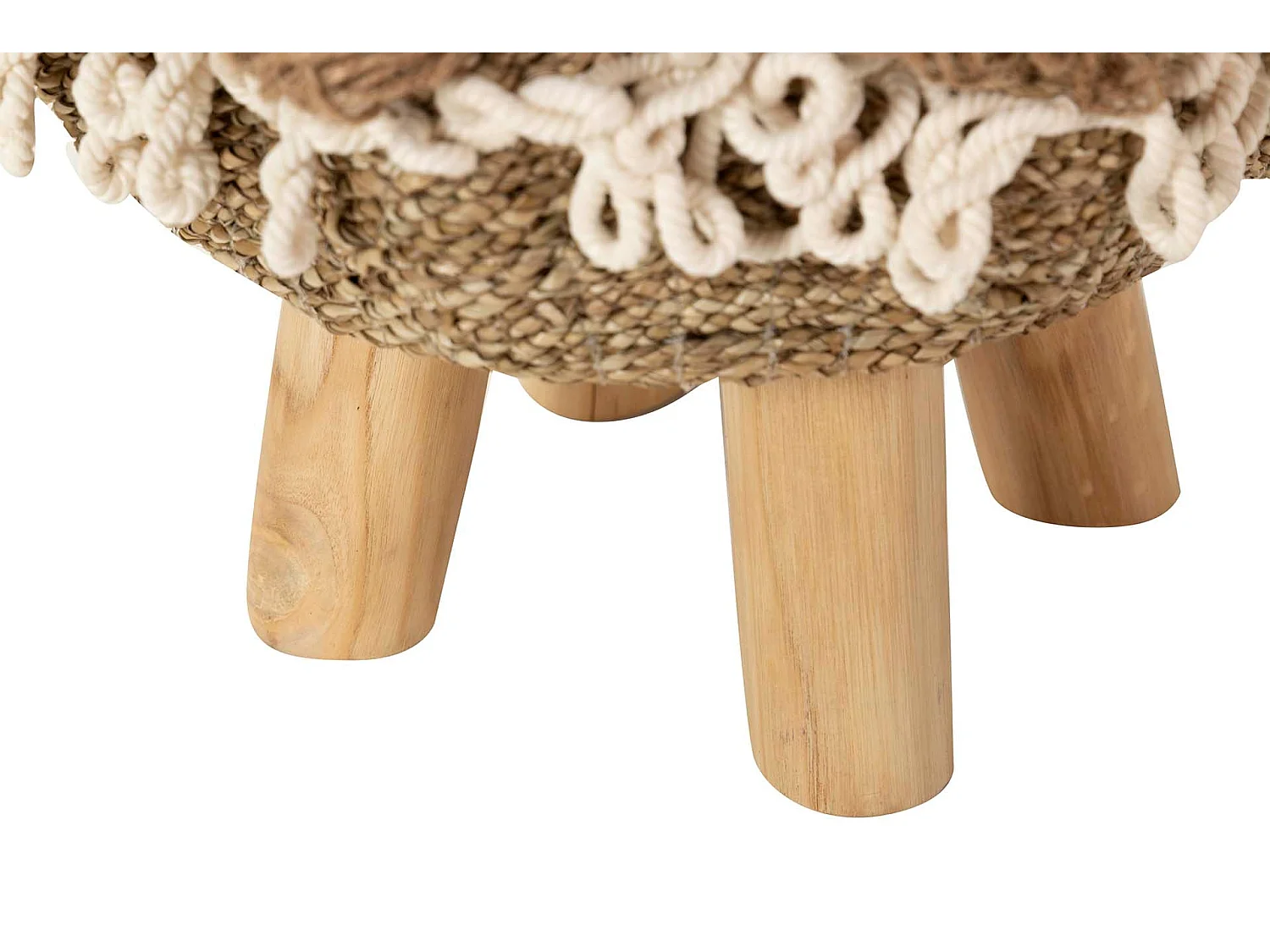 Puff Algodon Alga Natural 44x44x45 Cm