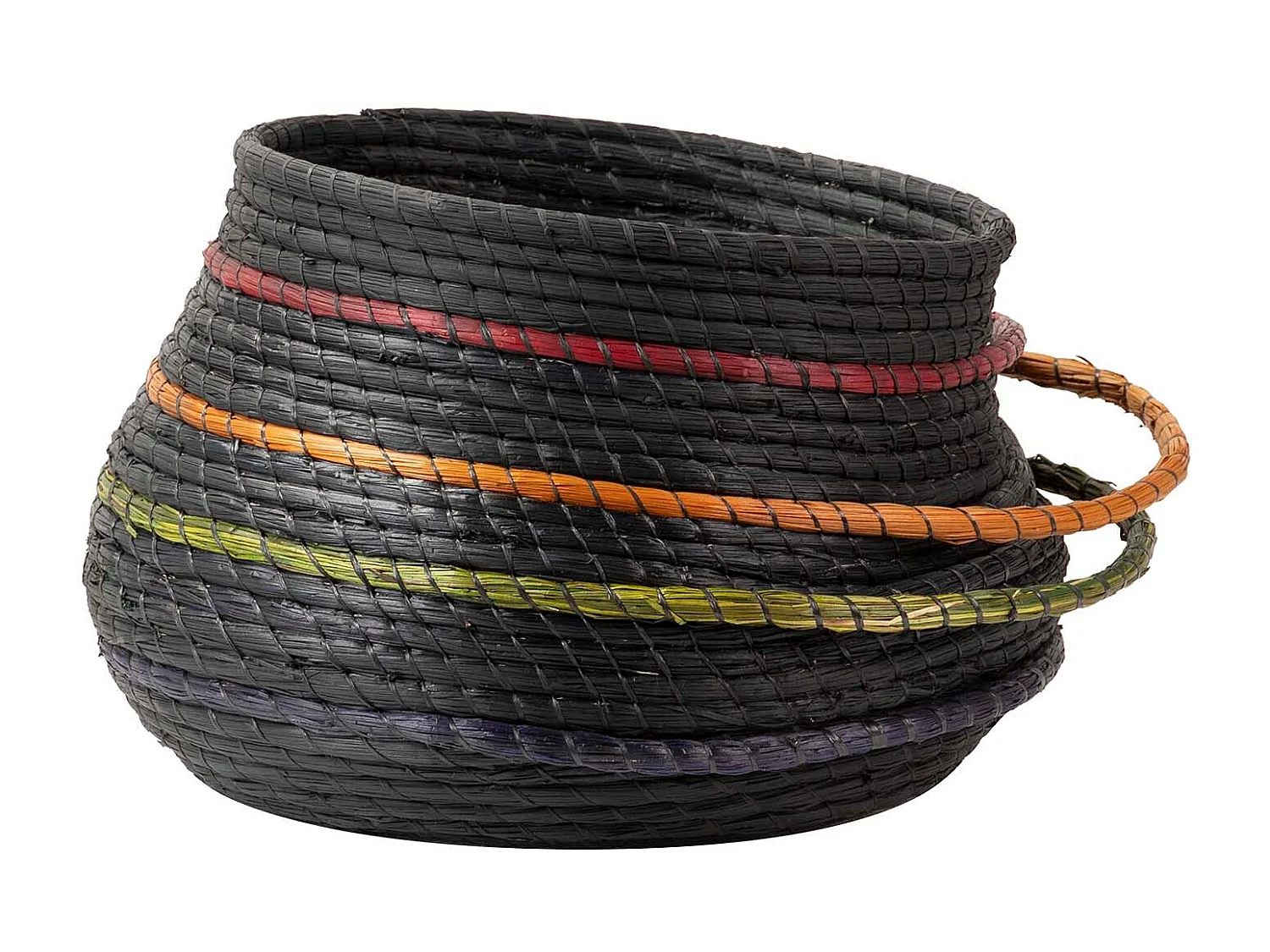 Cesto Fibra Natural Negro 48x48x36 Cm