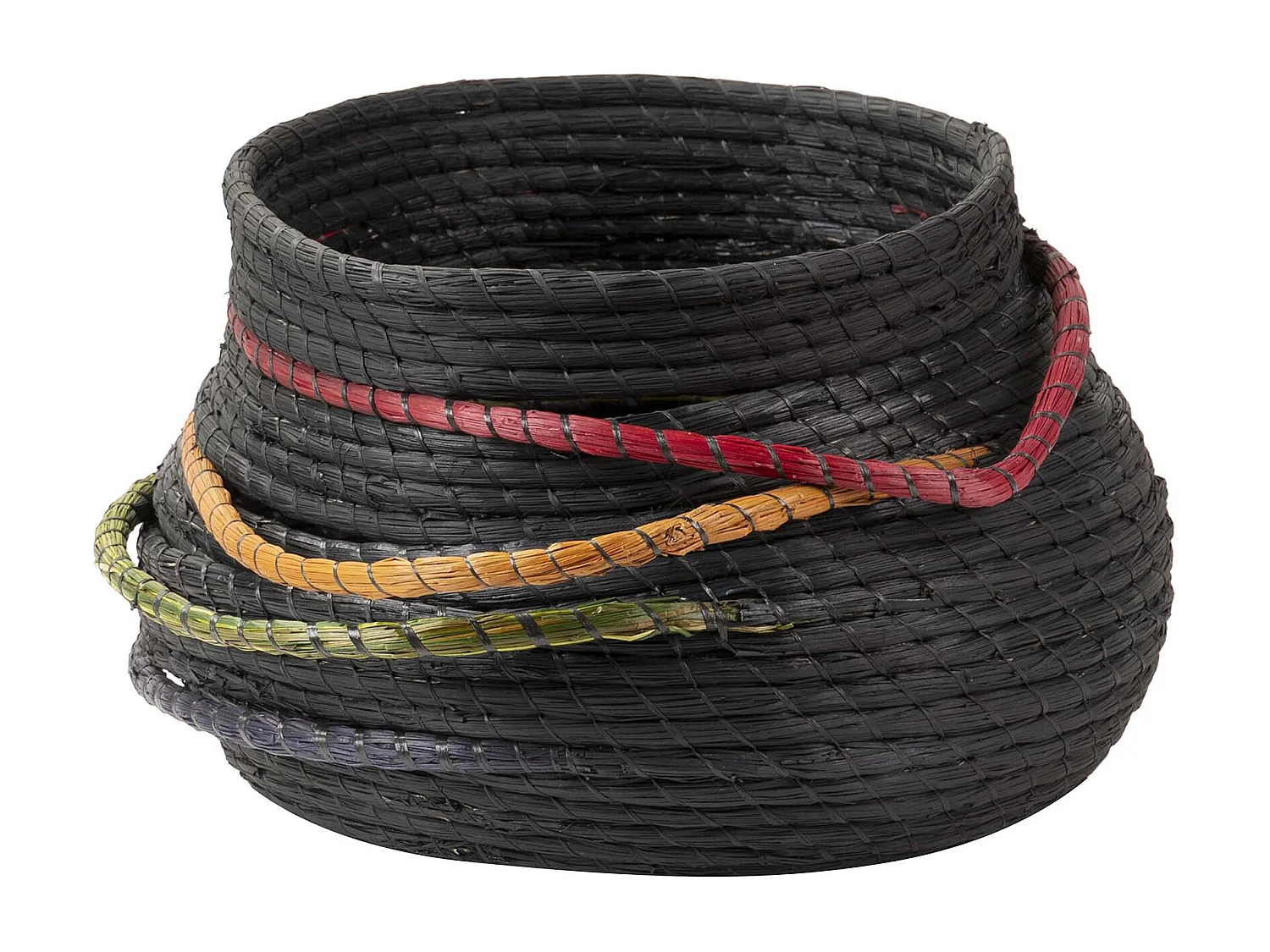 Cesto Fibra Natural Negro 48x48x36 Cm