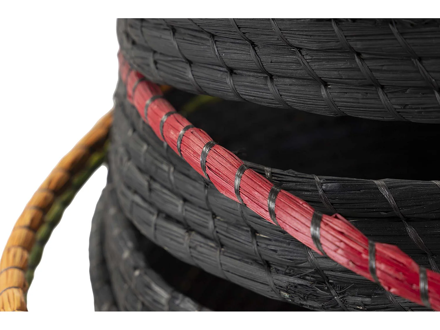 Cesto Fibra Natural Negro 48x48x36 Cm