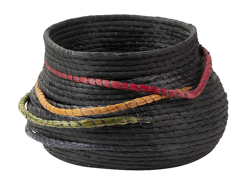 Cesto Fibra Natural Negro 48x48x36 Cm