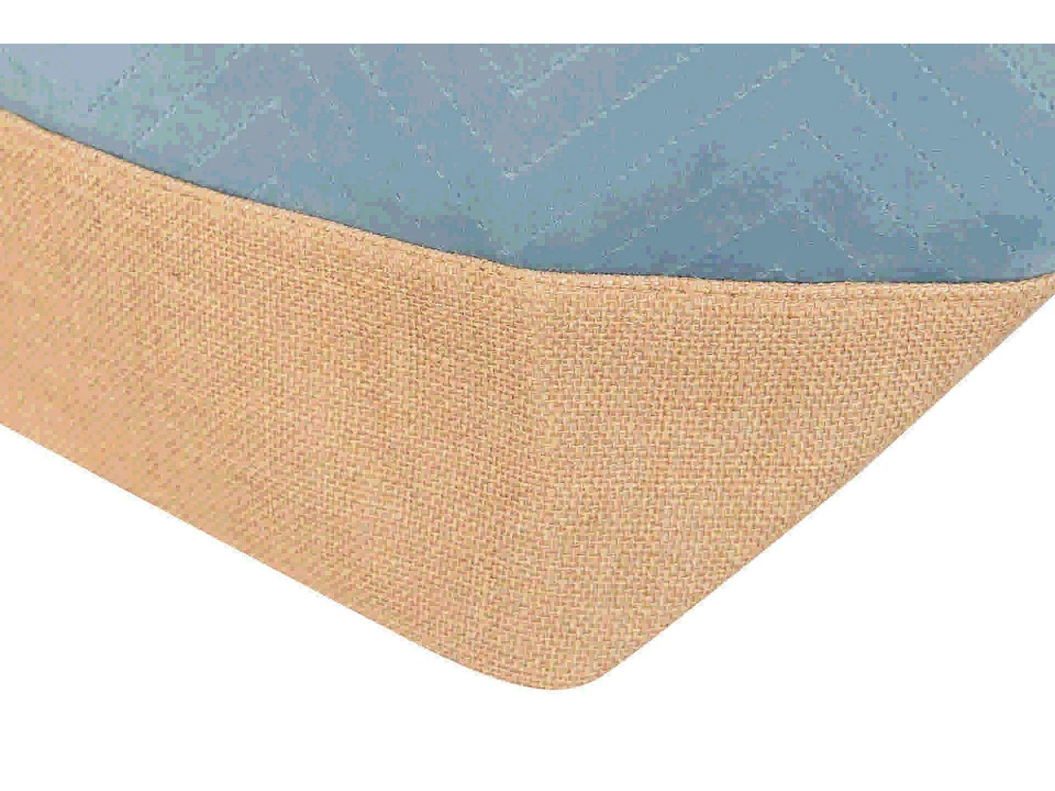 Cesto Ropa Velvet/yute Azul 30x30x50 Cm