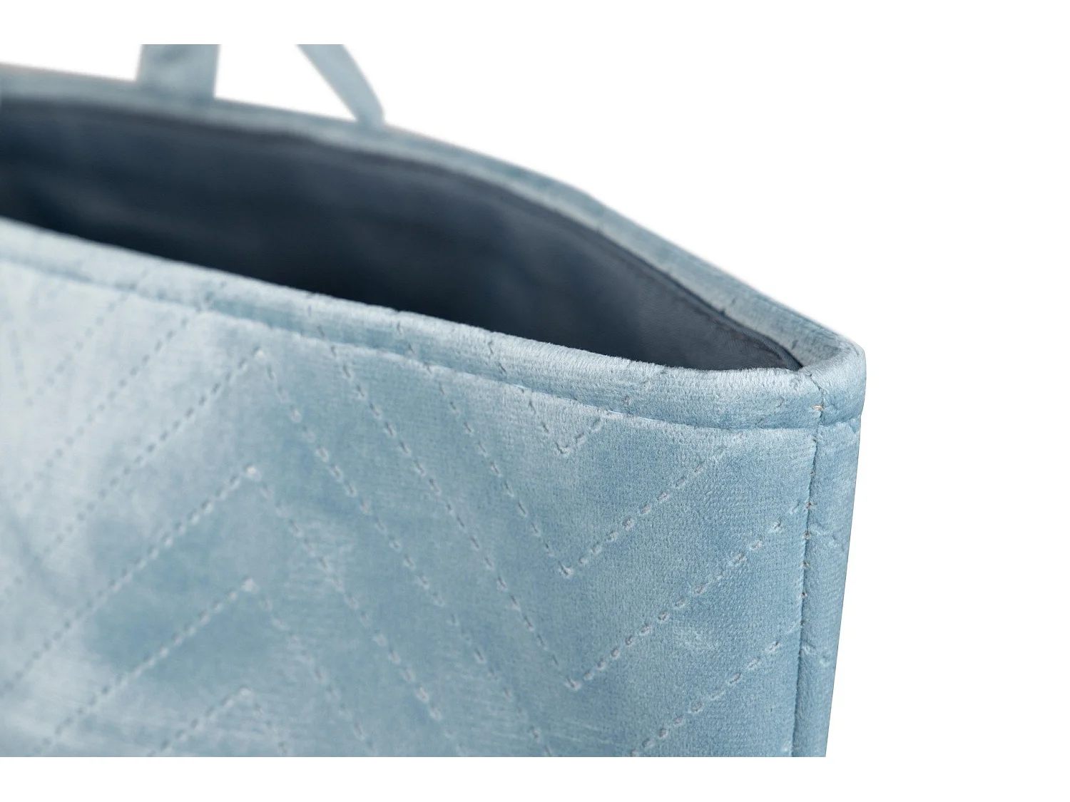 Cesto Ropa Velvet/yute Azul 30x30x50 Cm