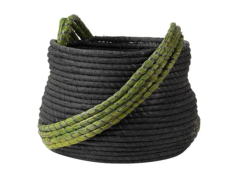 Cesto Fibra Natural Negro 51x51x34 Cm