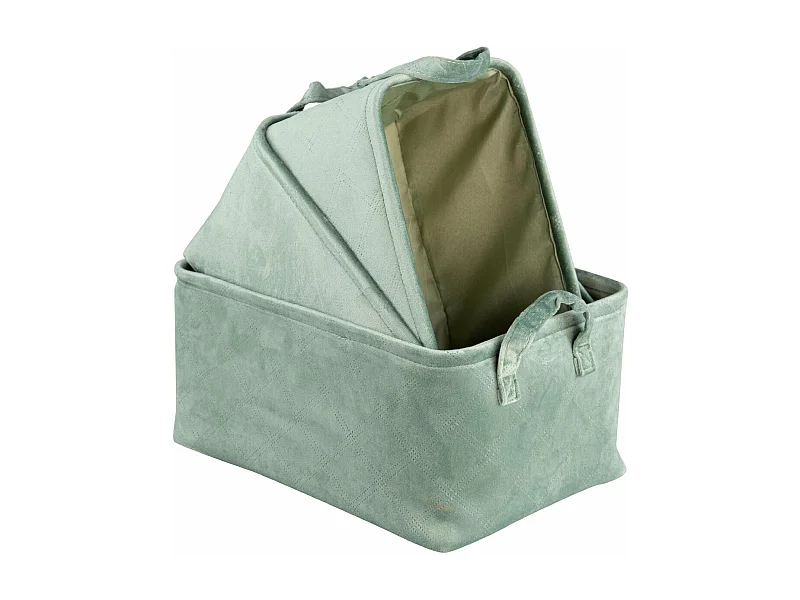 Set 3 Cestas Velvet 38x28x20/35x25x18/32x22x16 Cm
