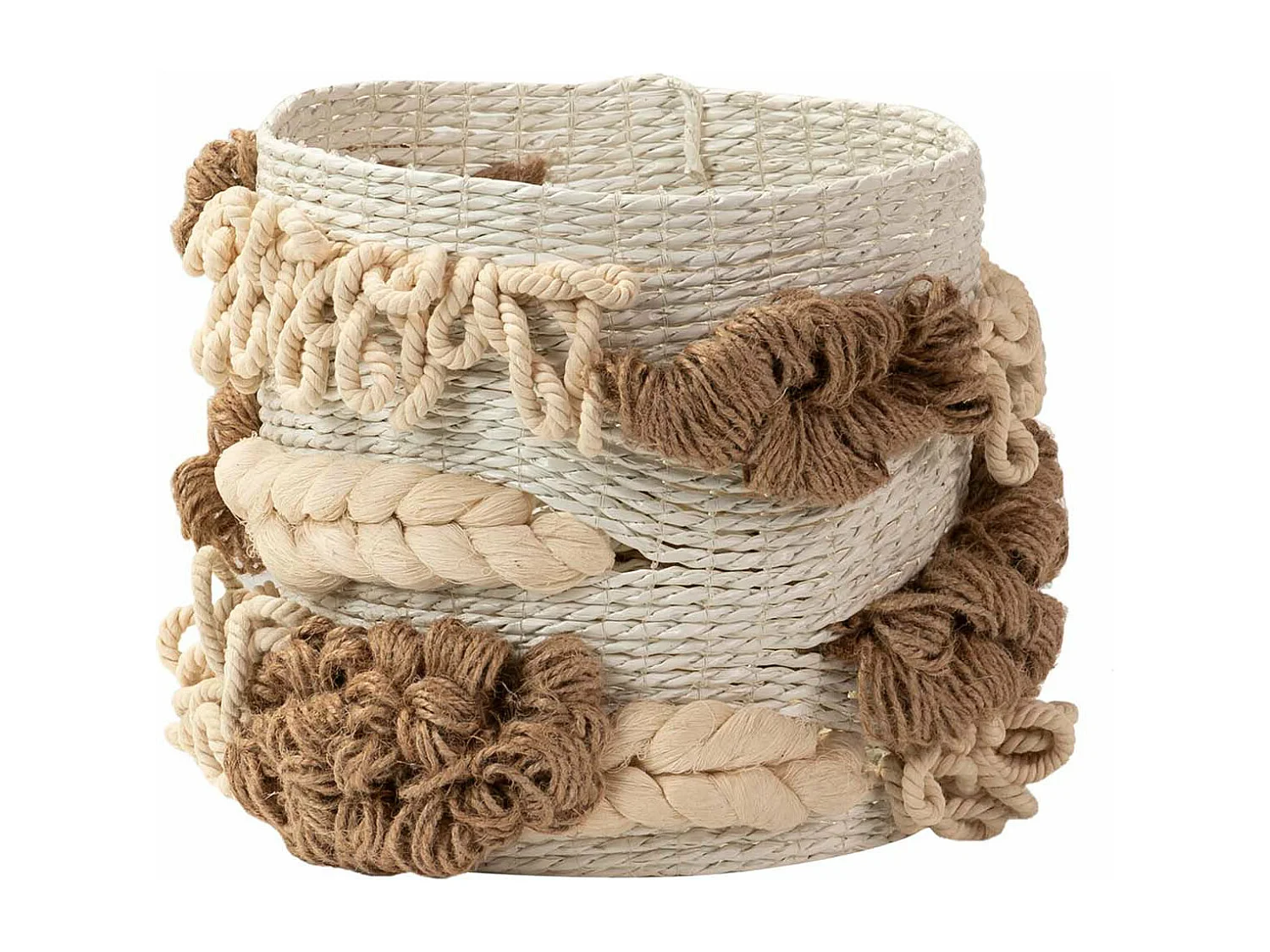 Cesto Algodon Alga Natural 38x38x32 Cm