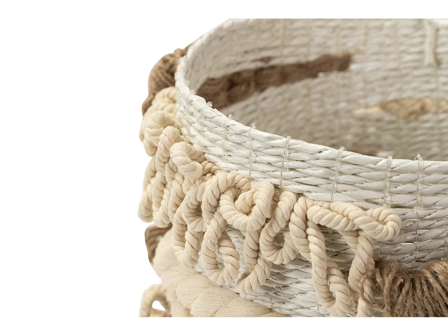 Cesto Algodon Alga Natural 38x38x32 Cm