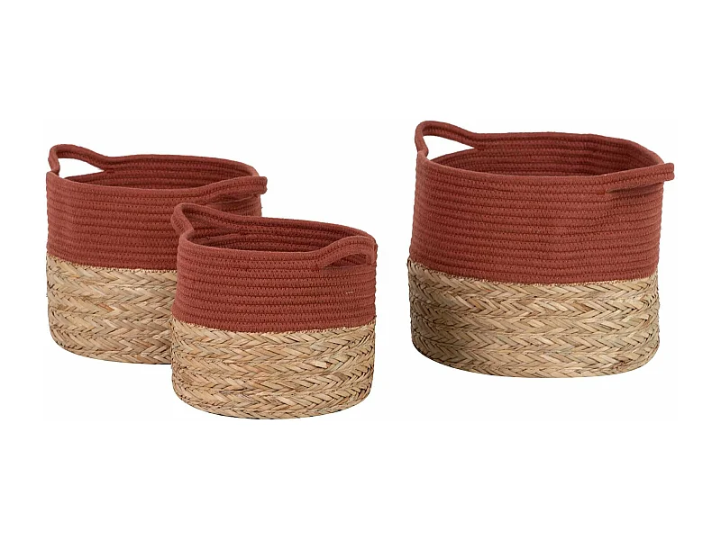Set 3 Cestos Alg/alga 40x30x28/34x26x25/29x23x22cm