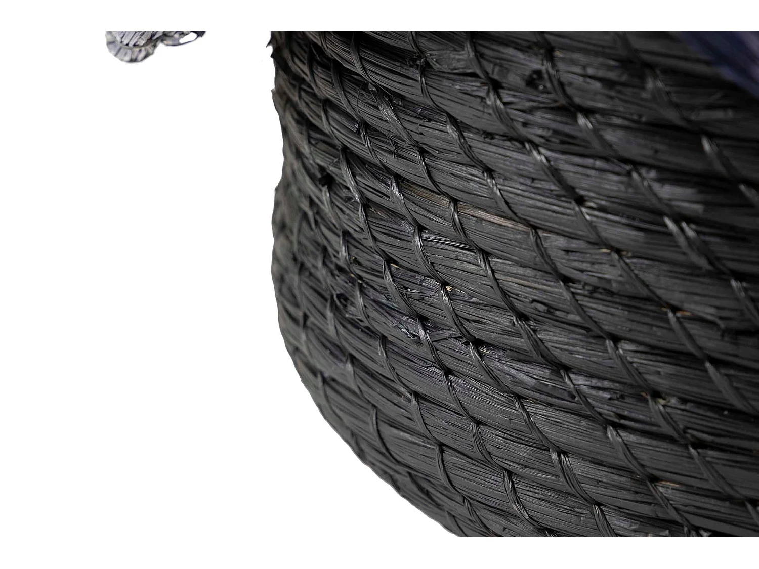 Cesto Fibra Natural Negro 60x60x37 Cm