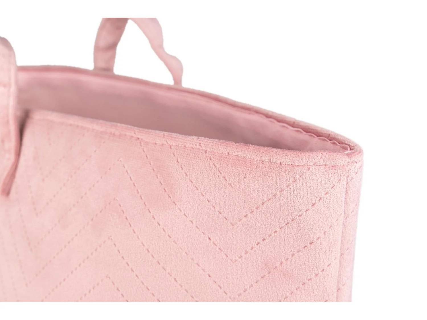 Cesto Ropa Velvet/yute Rosa 30x30x50 Cm