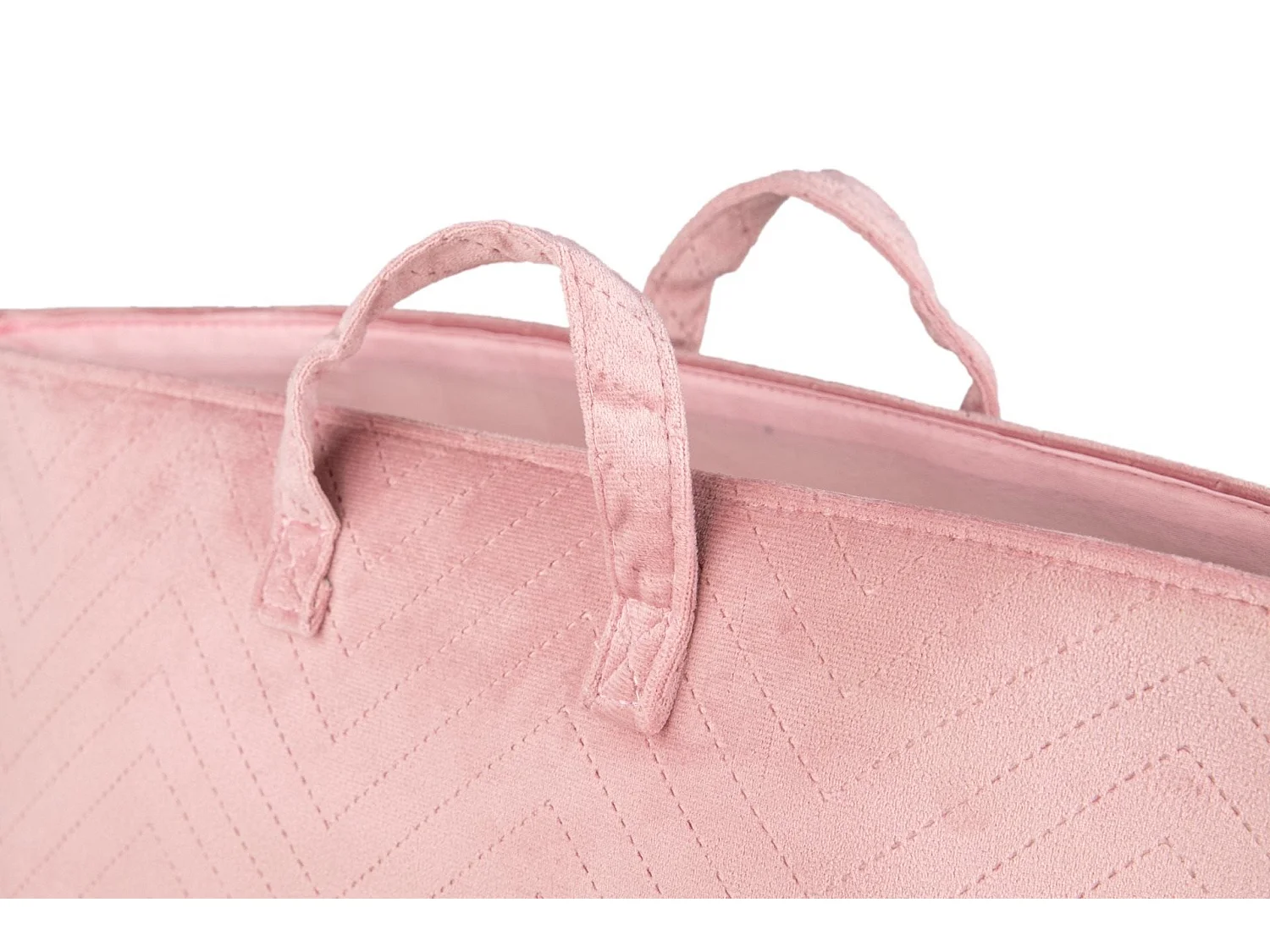 Cesto Ropa Velvet/yute Rosa 30x30x50 Cm