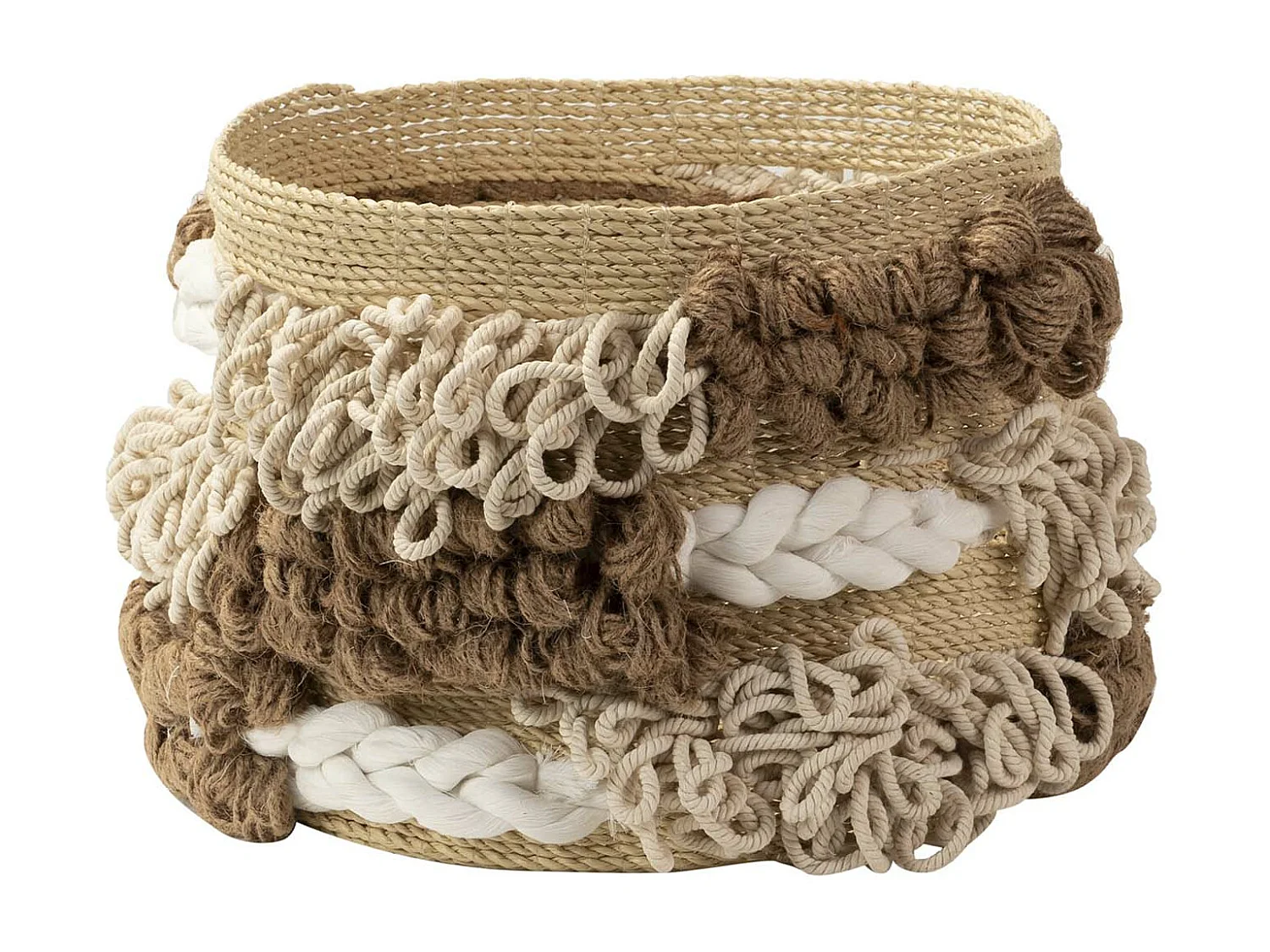 Cesto Algodon Alga Natural 26x26x27 Cm