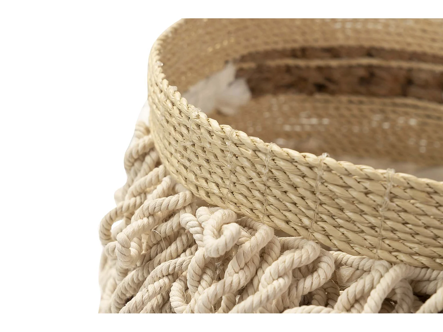 Cesto Algodon Alga Natural 26x26x27 Cm