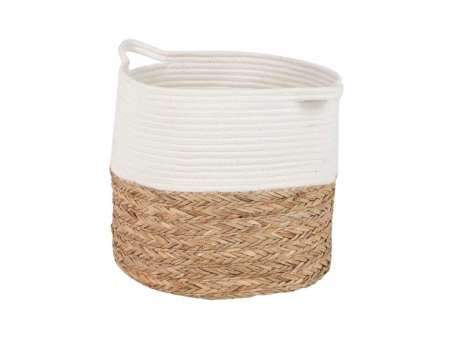 Set 2 Cestos Algodon/algas 43x35x32/38x30x26 Cm