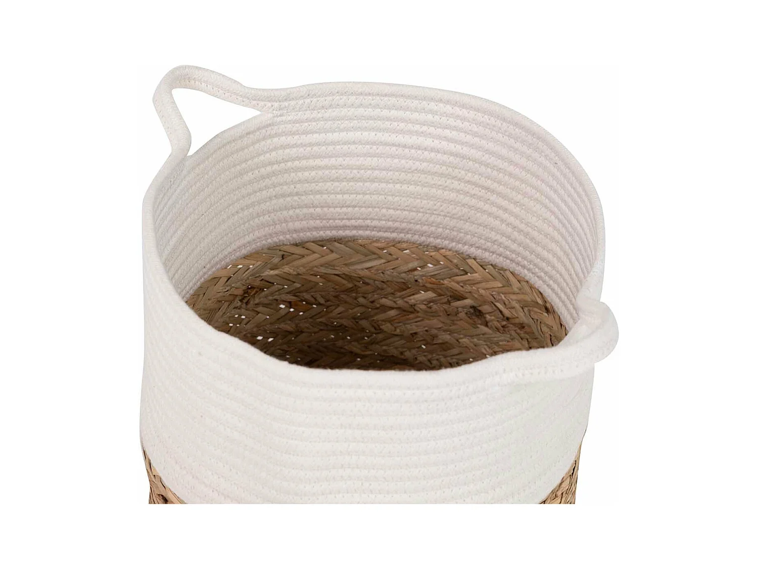 Set 2 Cestos Algodon/algas 43x35x32/38x30x26 Cm