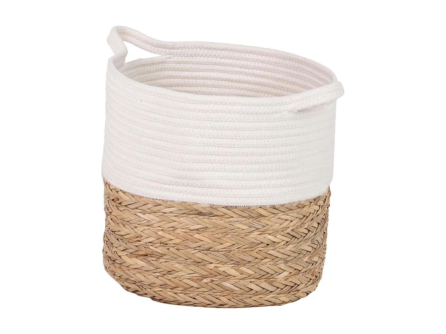 Set 2 Cestos Algodon/algas 43x35x32/38x30x26 Cm