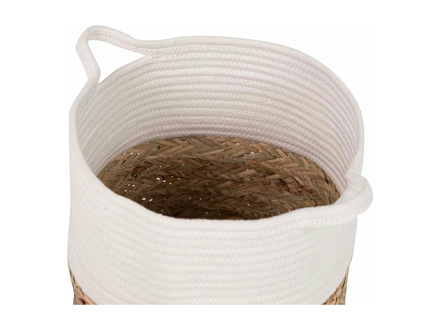 Set 2 Cestos Algodon/algas 43x35x32/38x30x26 Cm