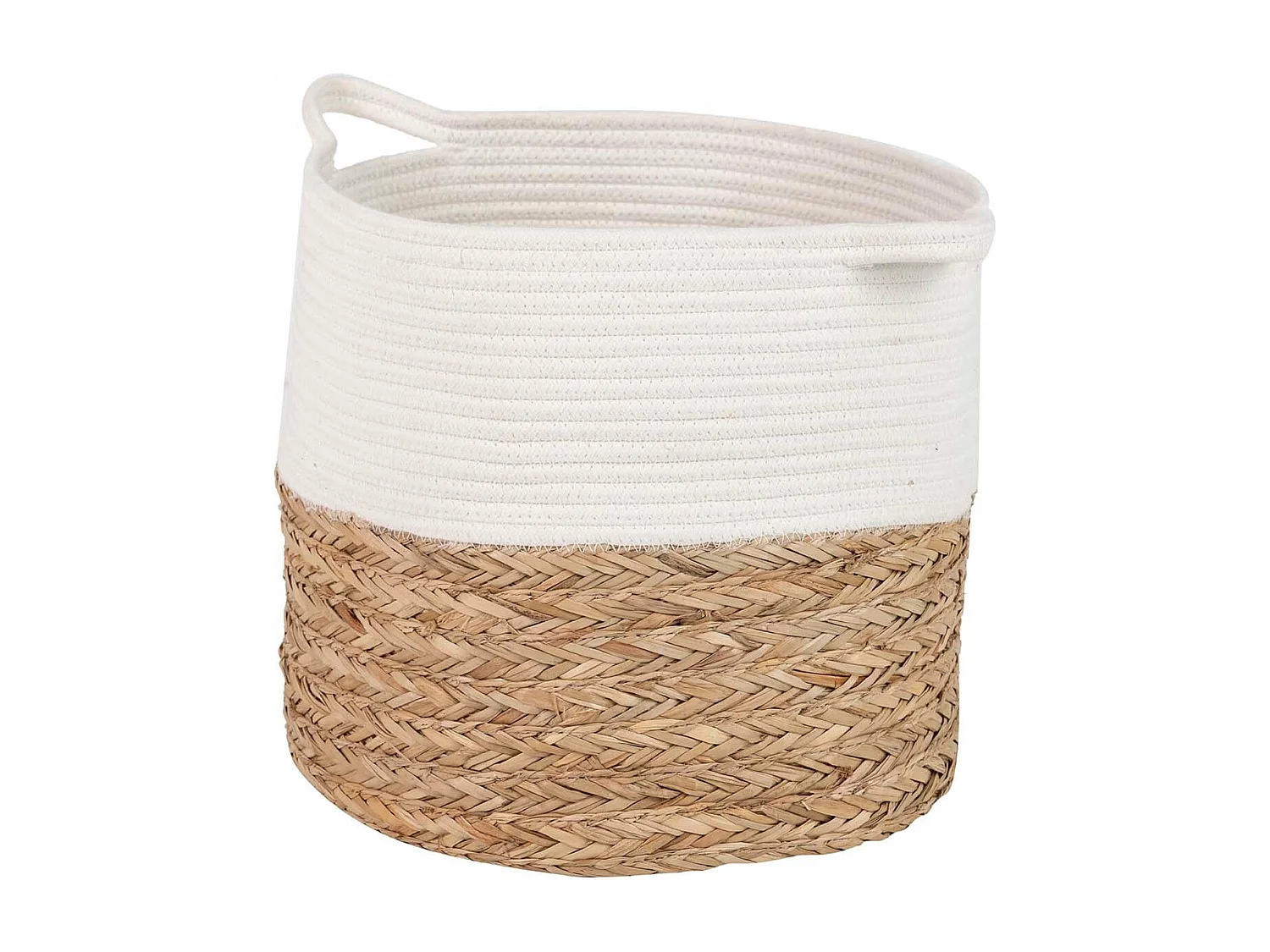 Set 2 Cestos Algodon/algas 43x35x32/38x30x26 Cm