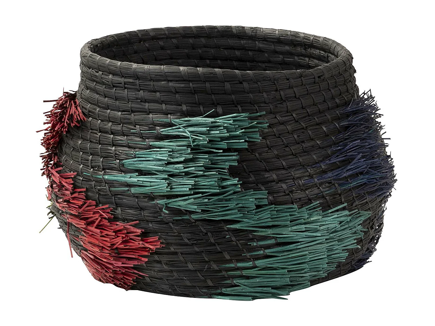 Cesto Fibra Natural Negro 56x56x36 Cm