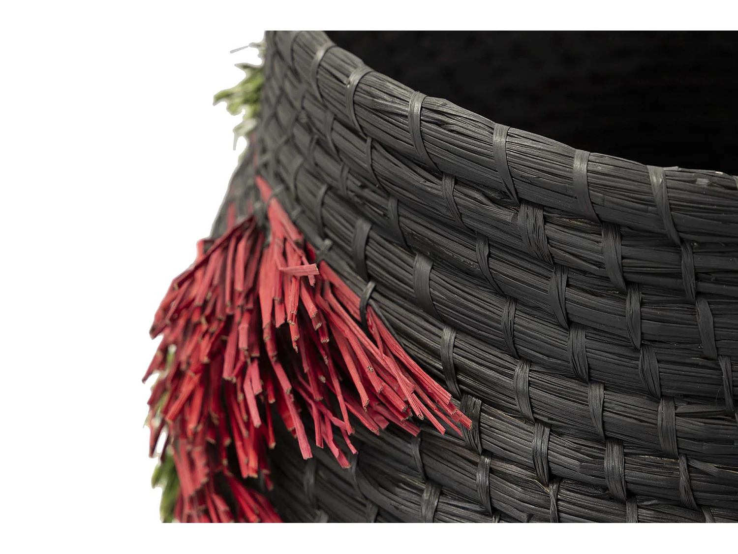 Cesto Fibra Natural Negro 56x56x36 Cm