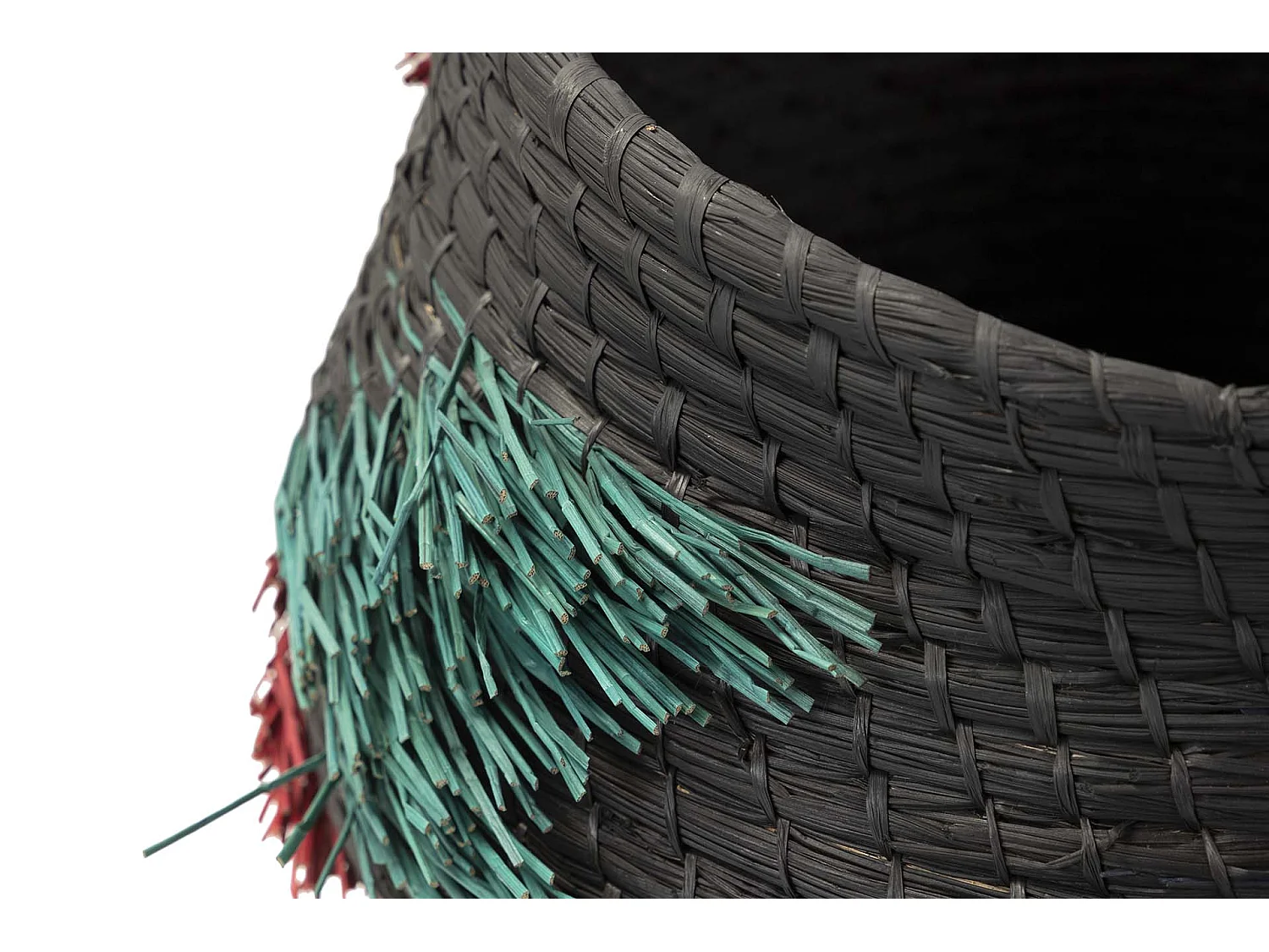 Cesto Fibra Natural Negro 56x56x36 Cm