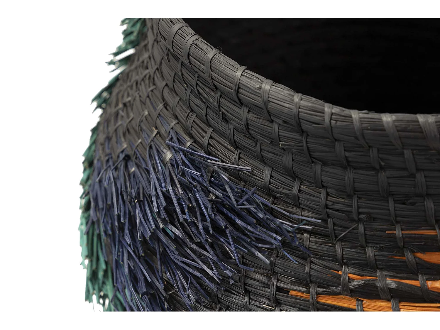 Cesto Fibra Natural Negro 56x56x36 Cm