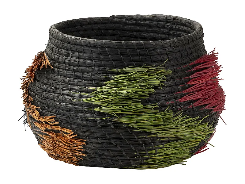 Cesto Fibra Natural Negro 56x56x36 Cm