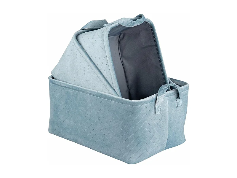 Set 3 Cestas Velvet 38x28x20/35x25x18/32x22x16 Cm