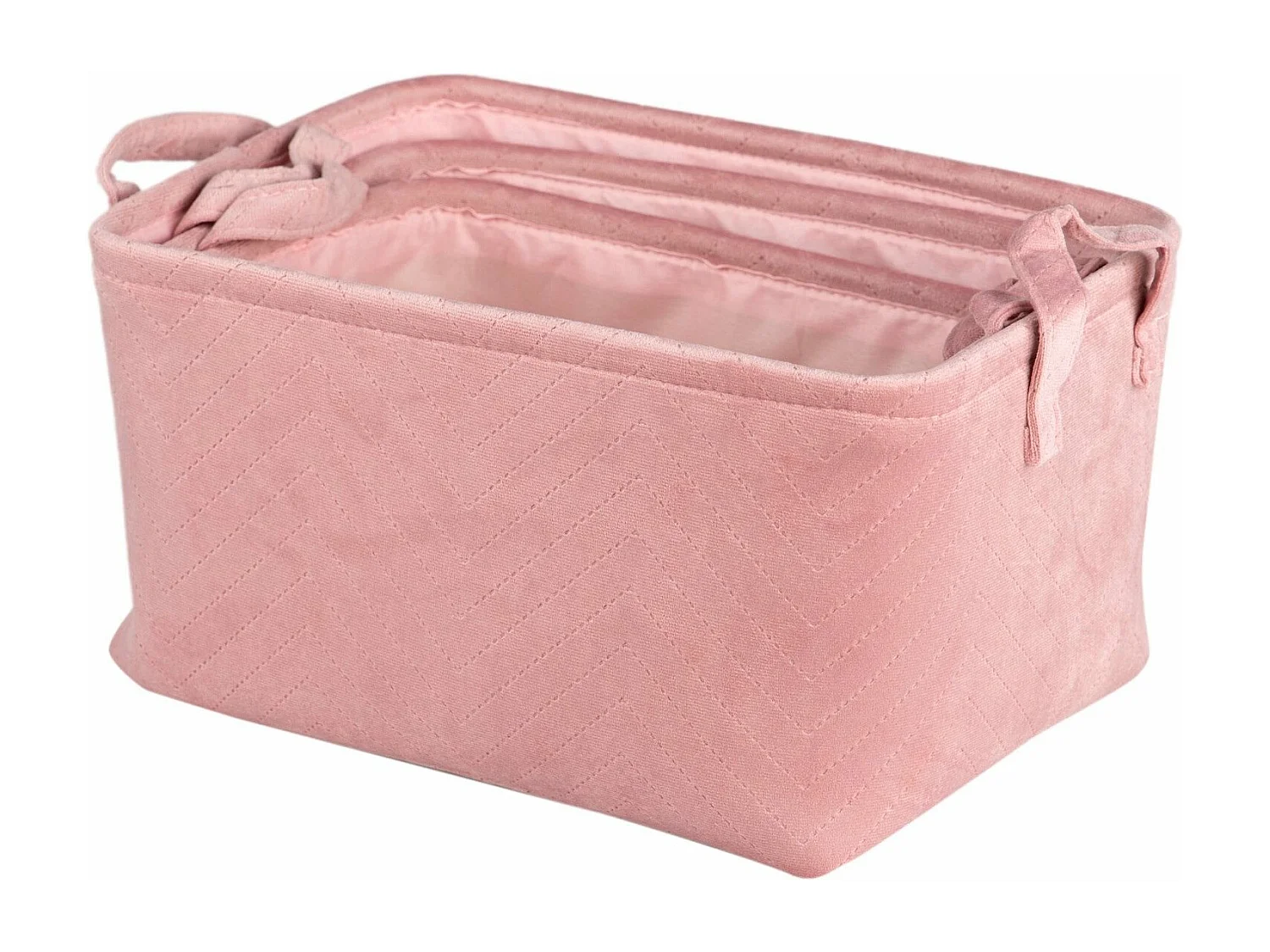 Set 3 Cestas Velvet 38x28x20/35x25x18/32x22x16 Cm