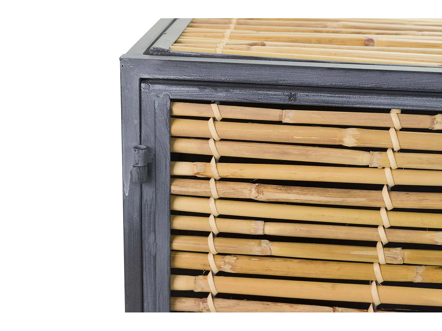 CONSOLA METAL BAMBU AZUL MARRON 100x31x80 CM