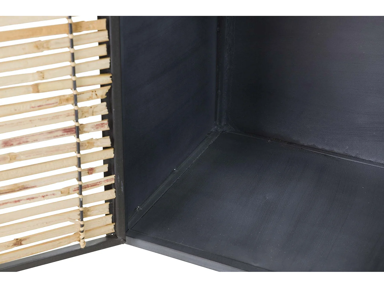 CONSOLA METAL BAMBU AZUL MARRON 100x31x80 CM