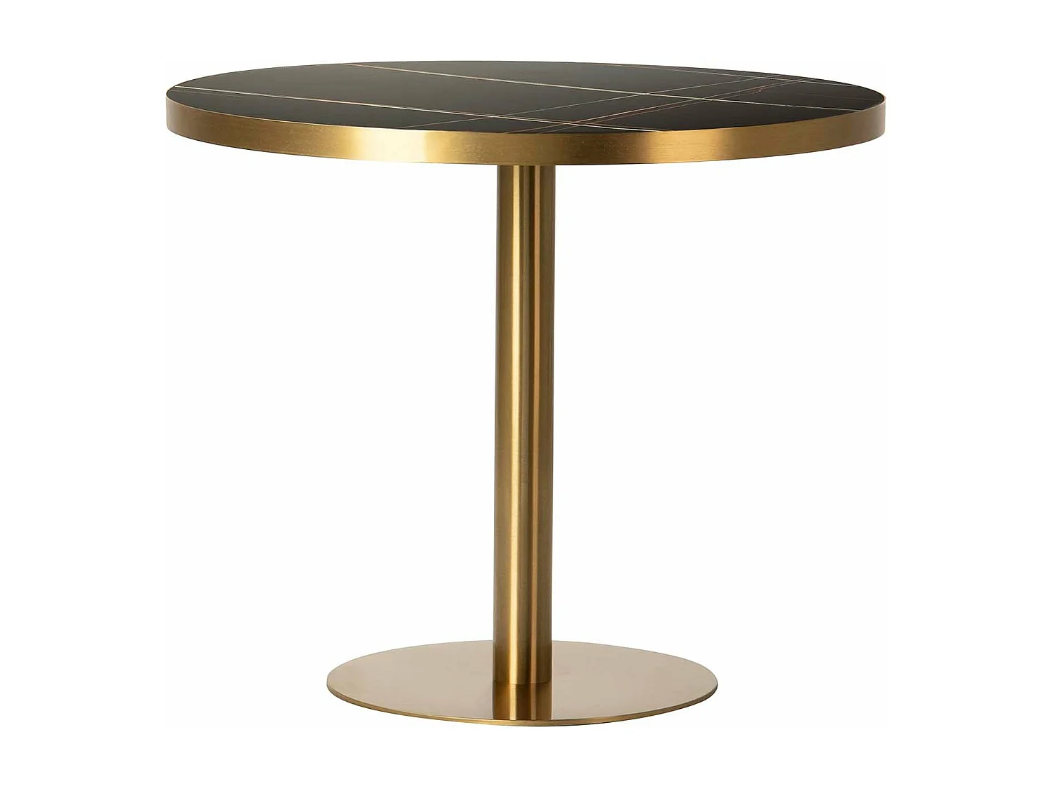 Mesa Comedor Acero Inoxidable Piedra Lodi 90x90x75 Cm