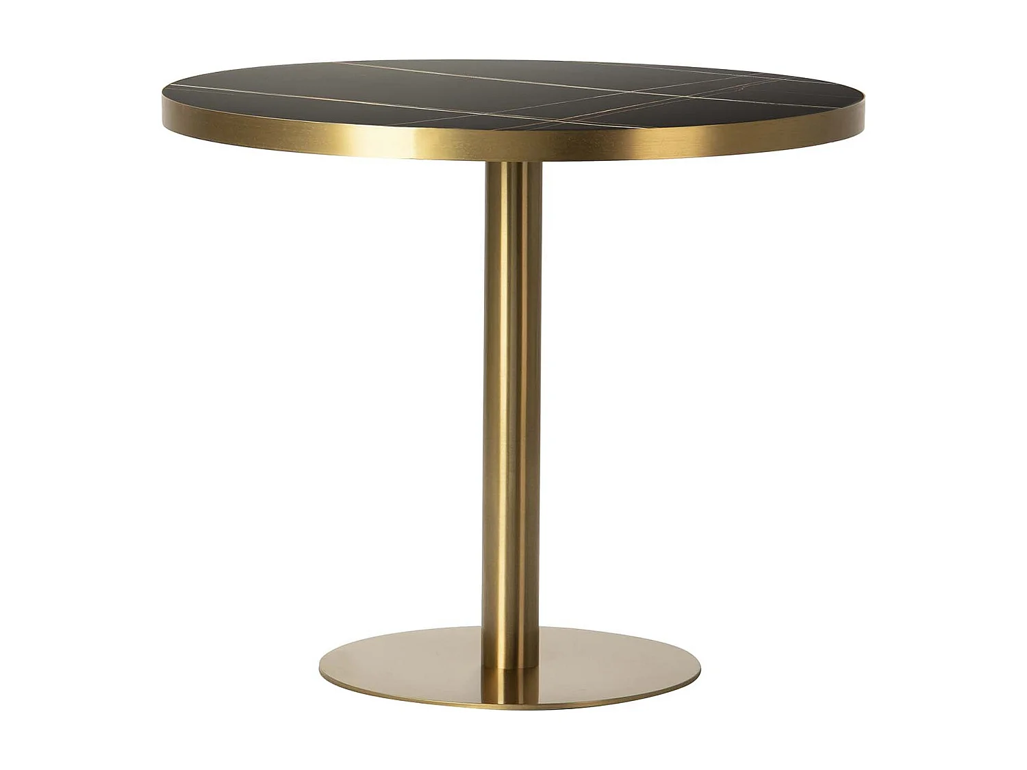 Mesa Comedor Acero Inoxidable Piedra Lodi 90x90x75 Cm